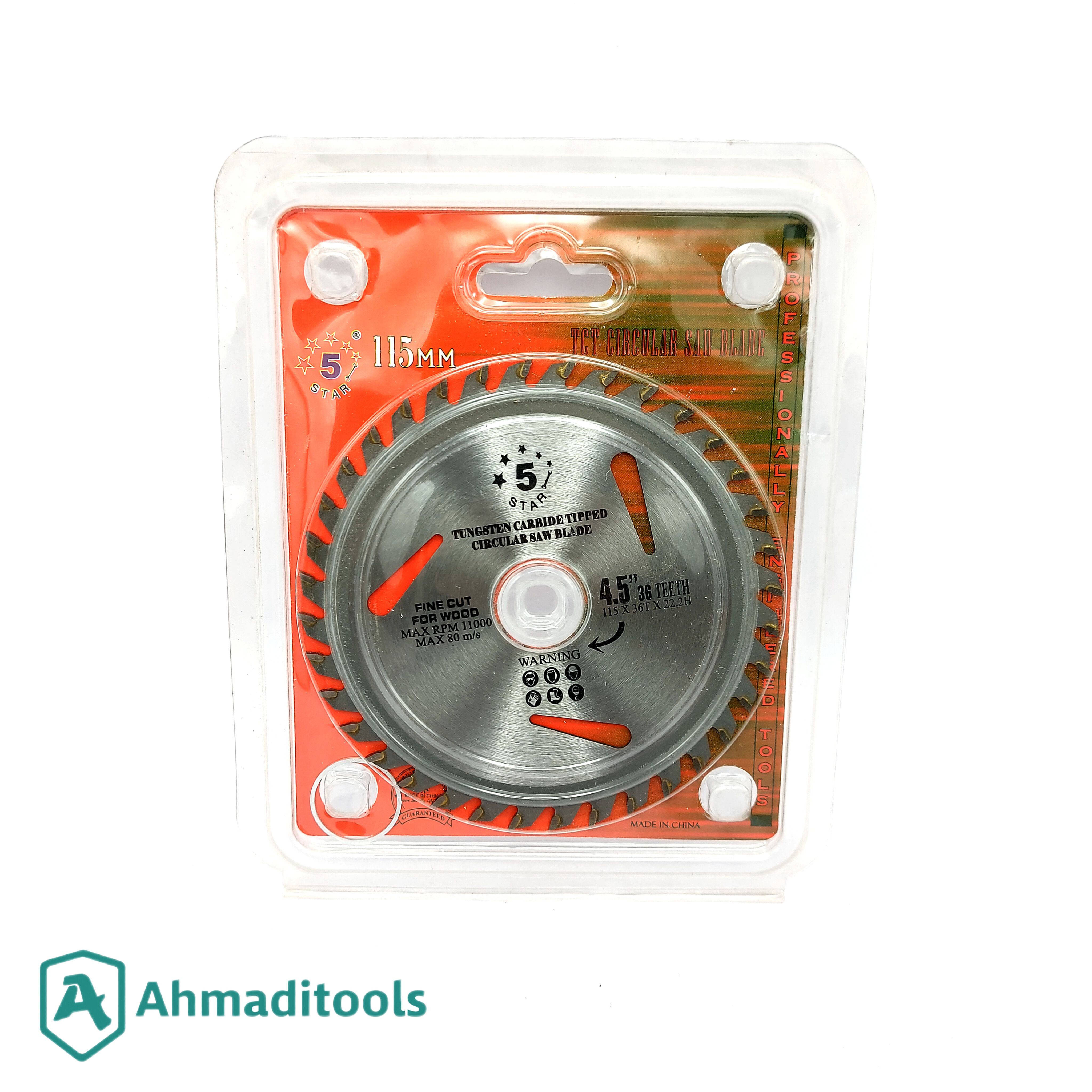 صفحه چوب‌بُر ۱۱۵ میلی‌متر ۵ ستاره