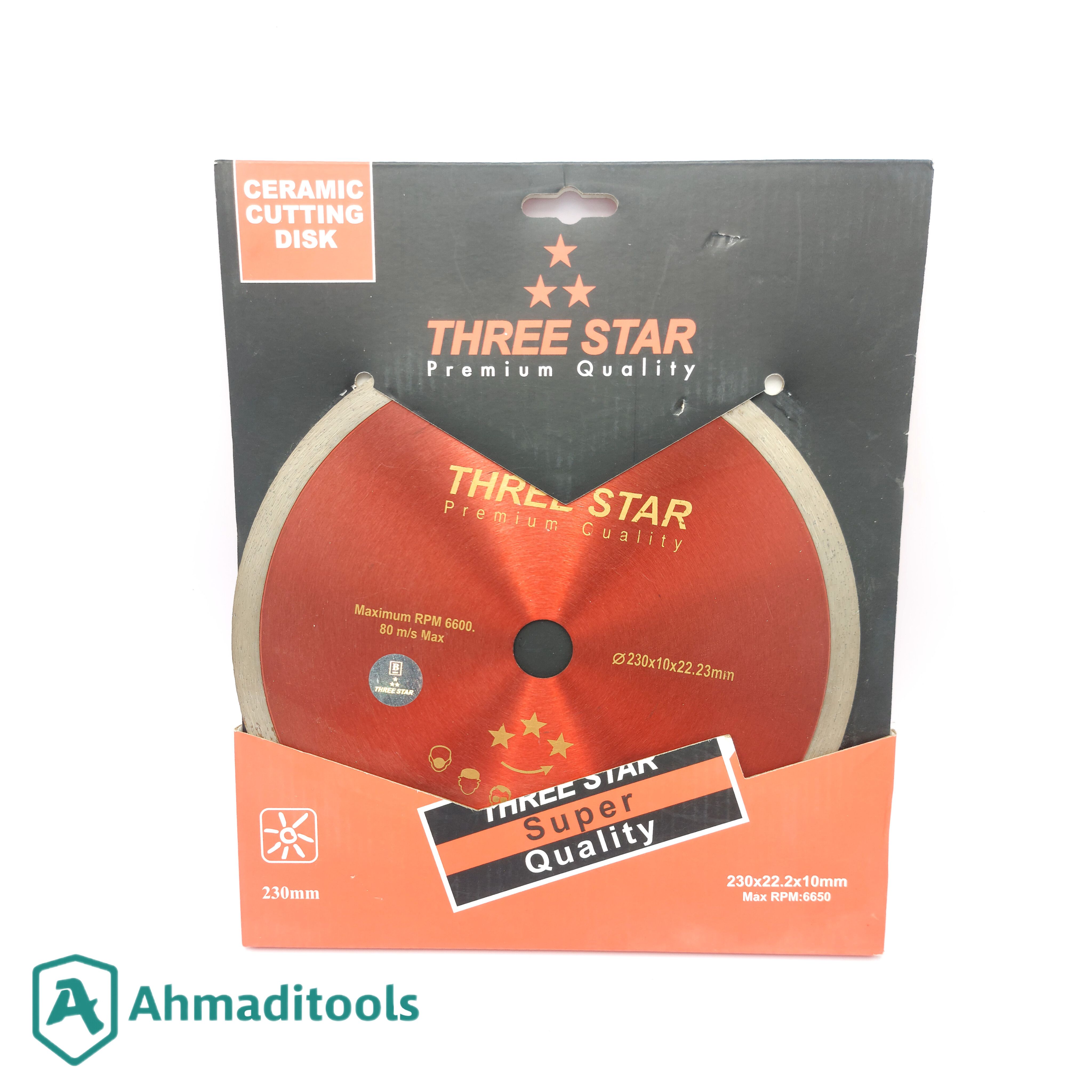 صفحه سرامیک‌بُر ۲۳۰ میلی‌متر ۳ ستاره