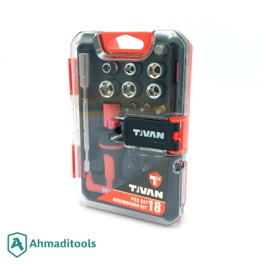 ست پیچ گوشتی ۱۸ عددی تیوان مدل SDS18 